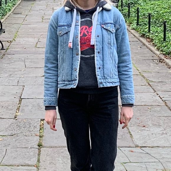 Levi’s Ex-Boyfriend Fleece Denim Jacket / Sherpa jacket / Size S - Picture 7 of 7